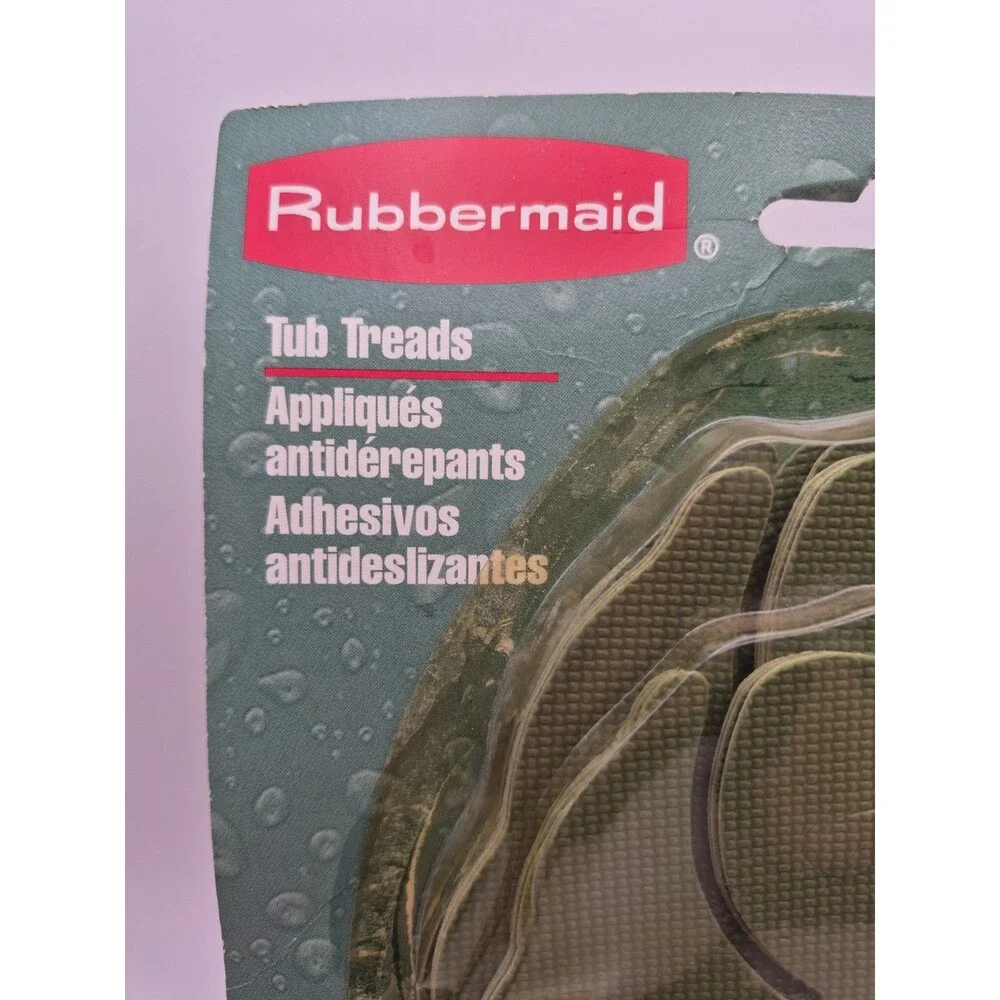 Rubbermaid Tub Treads Non-Slip Fish Anti-Slip Stickers Green 16 Pack